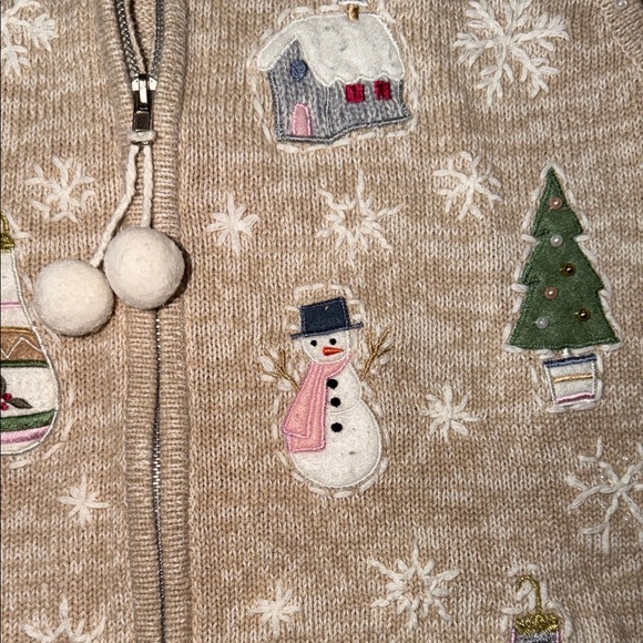 Keren Hart Holiday Embroidered Sweater Holiday Vest - Size Small/X Small - Picture 4 of 4